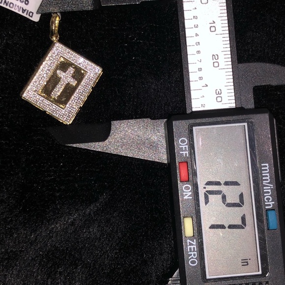 Custom Real Diamond Cross Pendant Huge Sale Not CZ - Picture 4 of 4